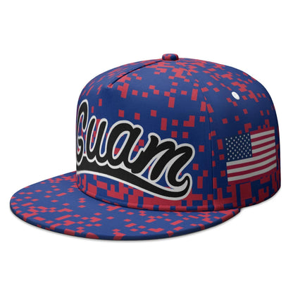Guam Flat Brimmed Cap Free Custom Made Name Number Team