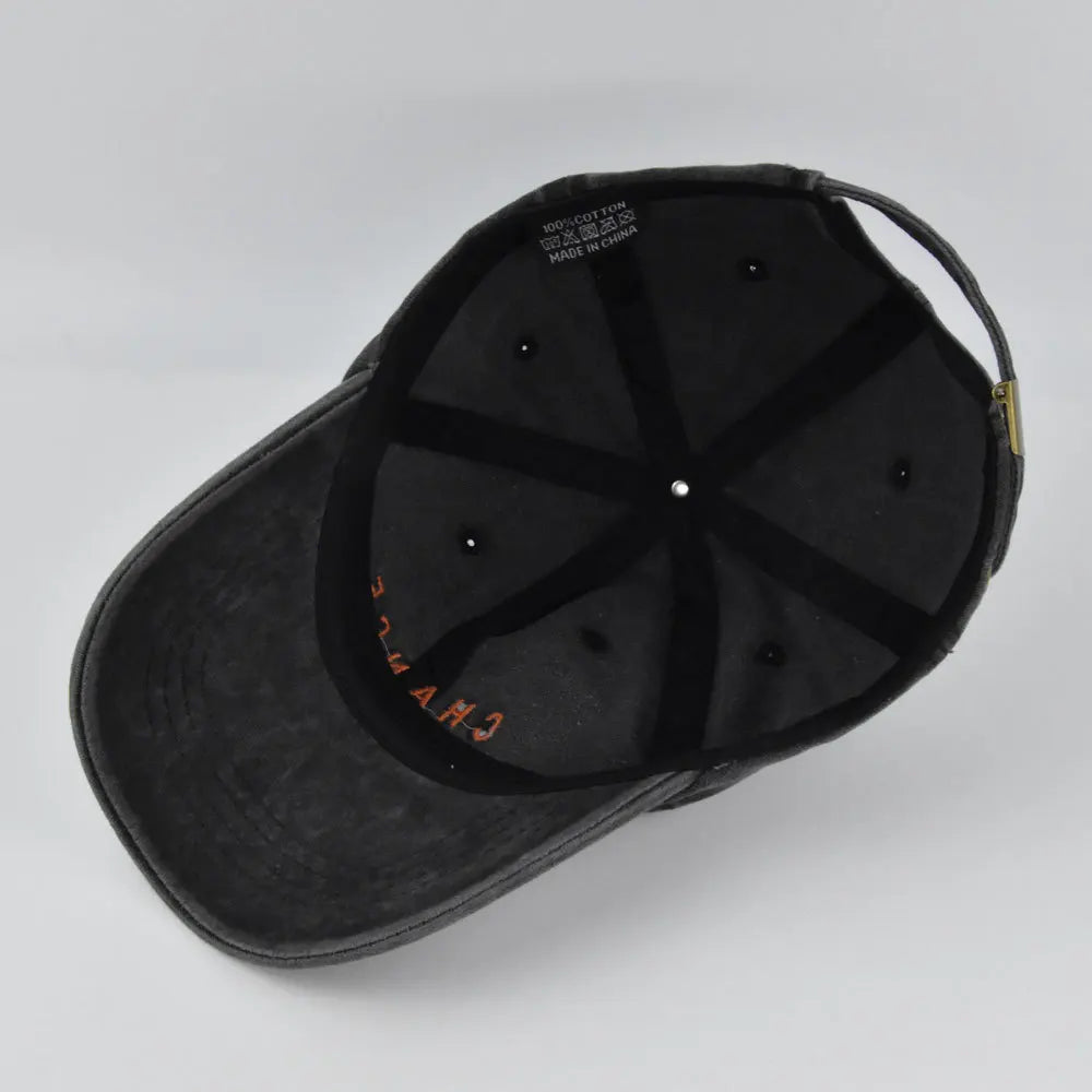 Retro Chance Letter Embroidery Baseball Caps Men