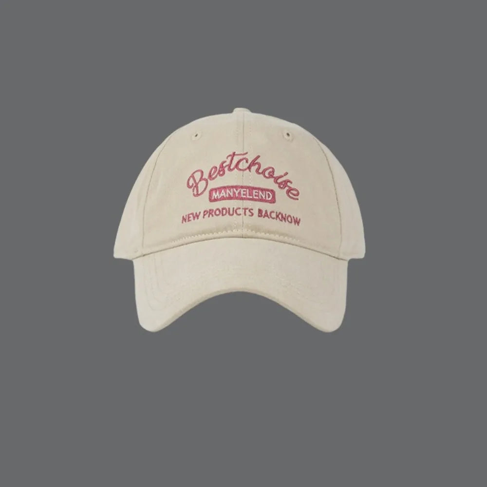 Fashion Letter Embroidery Baseball Cap Cotton Breathable Peaked Cap