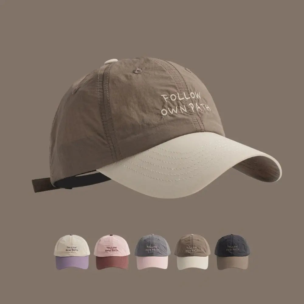 Casual Lightweight Baseball Cap Embroidered Sun Protection Quick Dry Cap Adjustable Sunscreen Cap