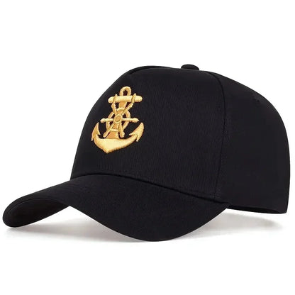 Unisex Ship Anchor Embroidery Baseball Caps Outdoor Adjustable Casual Hats Dad Hat Sunscreen Hat