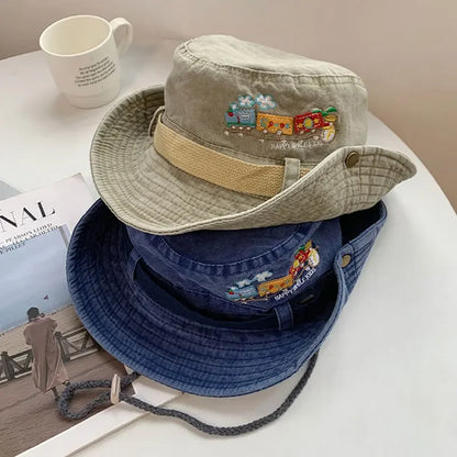 Retro Washed Cotton Fisherman Caps for Women