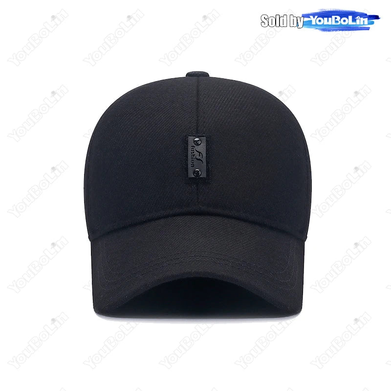 Winter Ear Protection Warm Baseball Cap Hat Sun Hats With Hidden Ear Protection Velvet Design