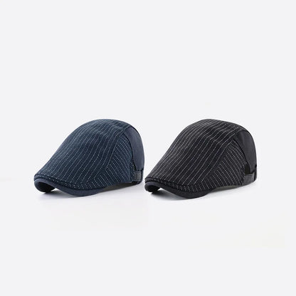 2025 Men Berets Cap British Style Autumn Summer Linen Hats