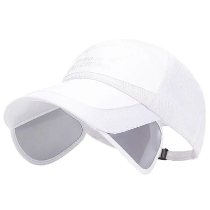 Adjustable Sun Visor Hat Retractable Brim Fishing Cap Quick-Drying Breathable Mesh