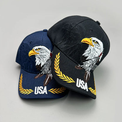 Ear of Wheat Eagle Embroidery Baseball Hats Men Women