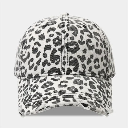 Spring Polyester Leopard Print Casquette Baseball Cap