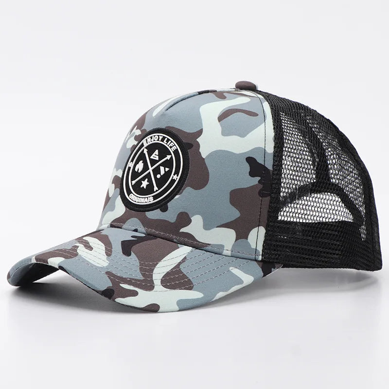 New Summer Mesh Baseball Cap Women Men Letter Patch Snapback Hat