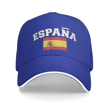 Espana Flag of Spain Spanish Denim Hats for Mens Womens Baseball Caps