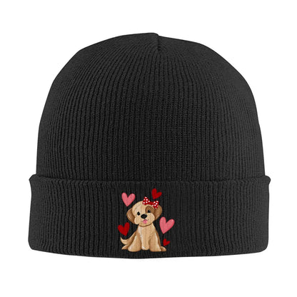 Hearts Knit Beanie Hat Warm Acrylic Skull Cap  Men