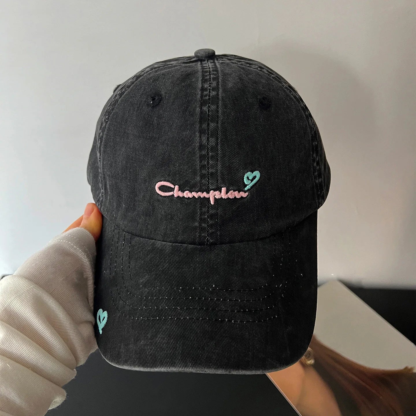 1pc Korean Style Letter Embroidered Baseball Caps for Women Men Summer