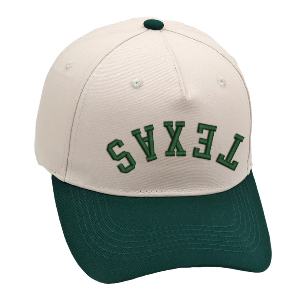 Texas Trucker Hat Upside Down 3D Embroidery Two Tone Baseball Cap