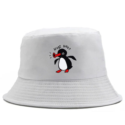 Summer Penguin Bucket Hat Reversible Bob Men Women Cotton