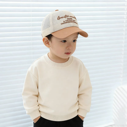 Summer Baby Mesh Hat Letter Embroidered Baseball Cap For Kids Boy Girls Outdoor Breathable Thin Sun