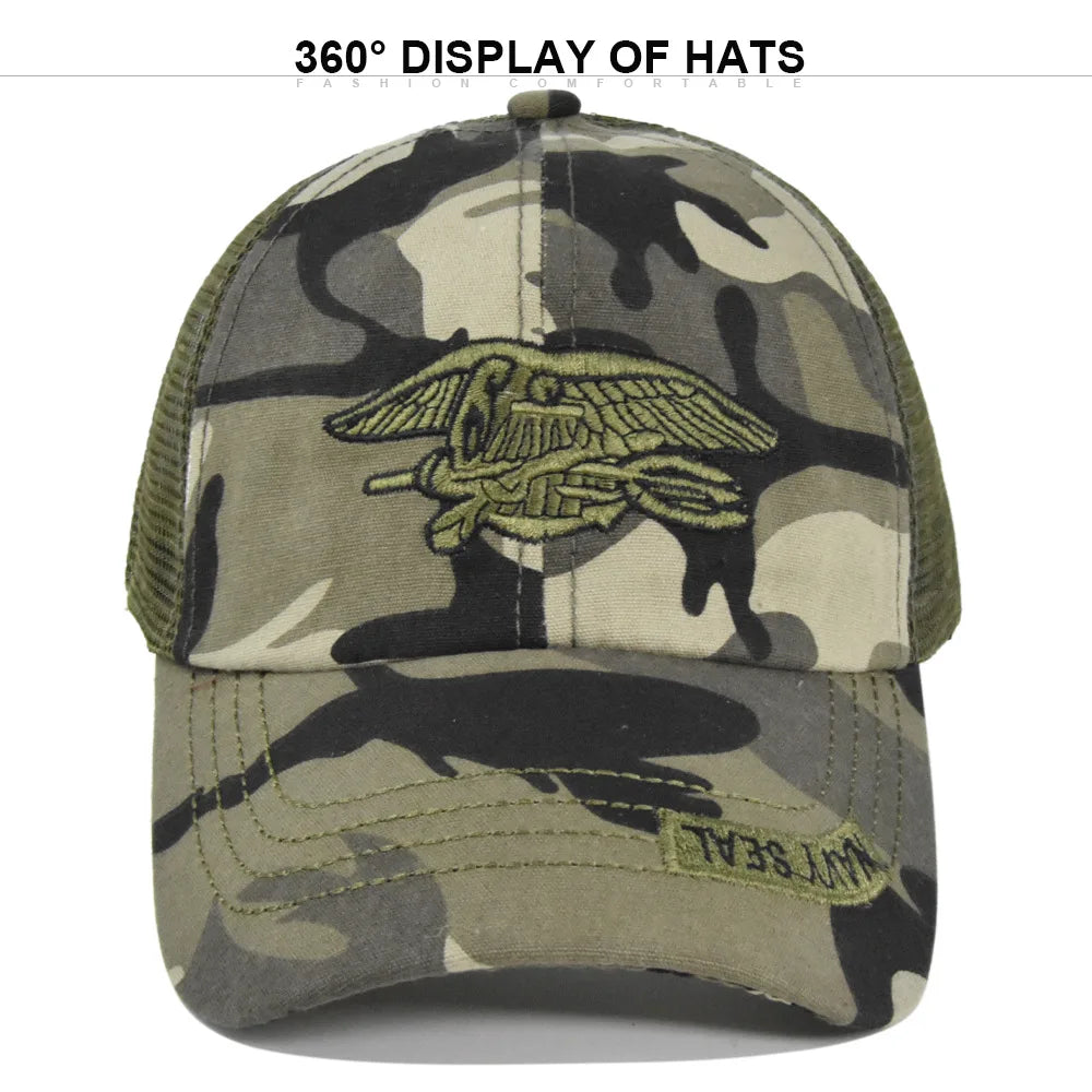 New Camouflage Mesh Baseball Cap For Men Women