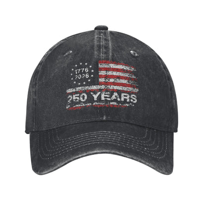 250 Years America Anniversary 250th Independence Day Freedom Men Women Baseball Caps