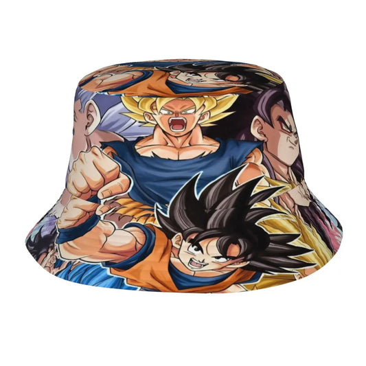 Street Dragon Ball Z Bucket Hat Woman Packable Camping Japan Cartoon Fishing Fisherman Cap Summer