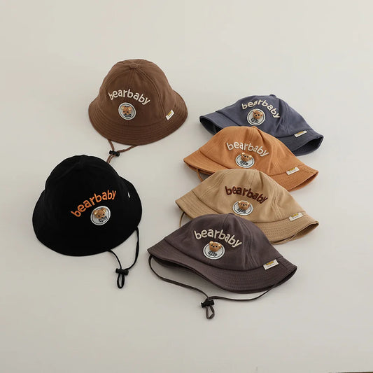 Autumn Cute Boys Fisherman Hat Girls Super Cute Cartoon Bear
