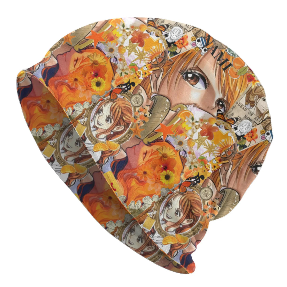 Nami Anime Comic Bonnet Hats  Hip Hop Knit Hat For Women Men
