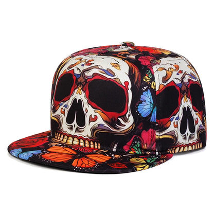 Fashionable Baseball Hat Printed Skeleton Street Hip Hop