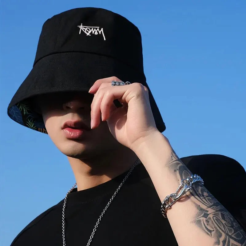 2026 New Double-Sided Wear Fisherman Cap Sun Protection Hip Hop Bucket Hat