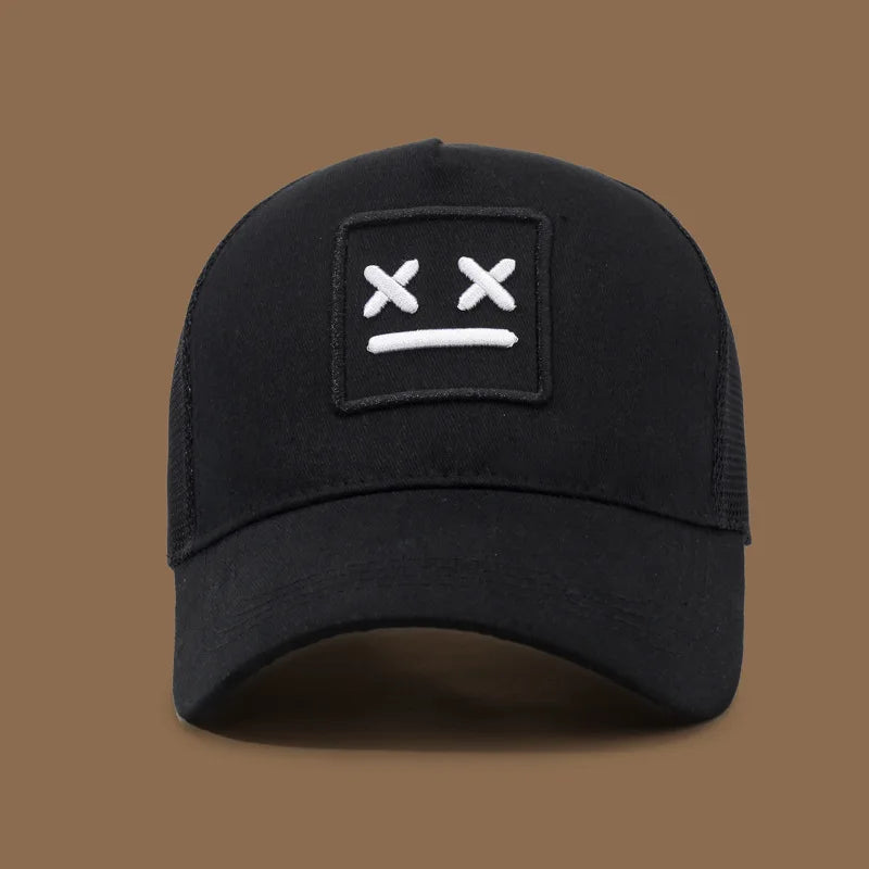 Men's Smiling Face Embroidered Baseball Cap
