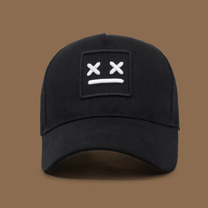 Men's Smiling Face Embroidered Baseball Cap
