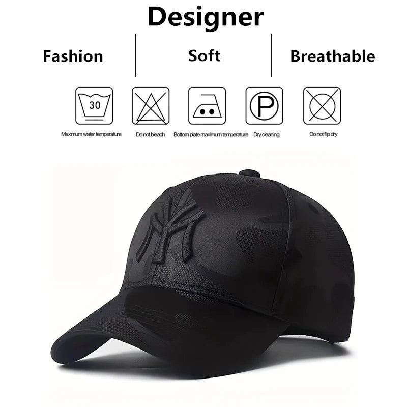 Unisex Letter Embroidery Camouflage Baseball Caps Spring and Autumn