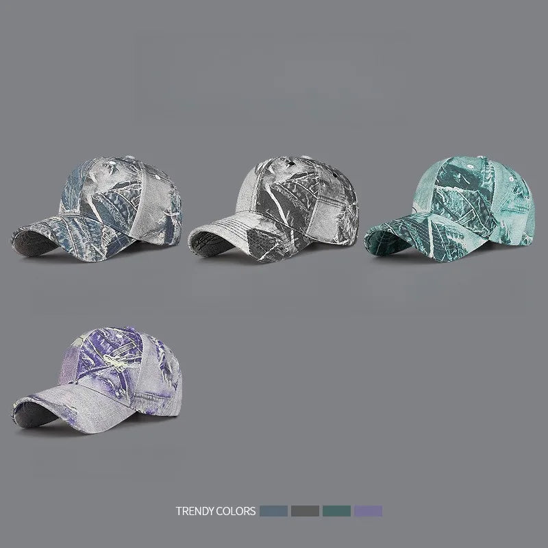 Fashion Women Men Washed Cotton Baseball Cap Male Female Retro Four Seasons For Women Men