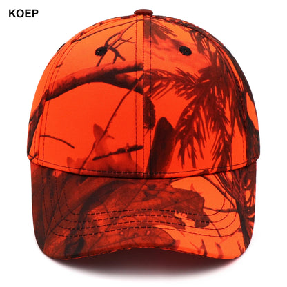 Outdoor Fishing Jungle Orange Camouflage Baseball Cap