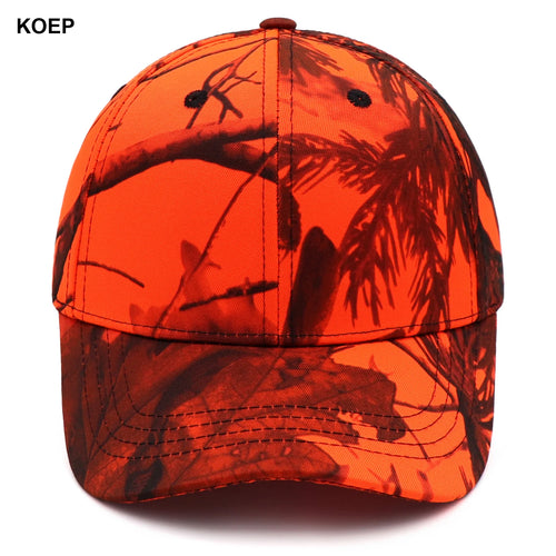 Outdoor Fishing Jungle Orange Camouflage Baseball Cap