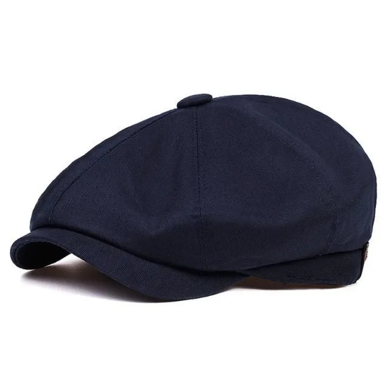 Fashion Newsboy Cap Men's Twill Cotton Hat 8 Panel Hat