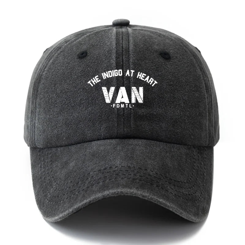 A Unisex Fashionable And Versatile Printed Letter Van Baseball Cap