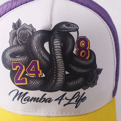 2026 Simple Creative New Mesh Hat Snake Design Print Street Hip Hop Hat