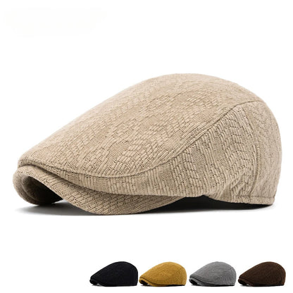 Men Autumn Winter Warm Beret Painter Hat Knitted Cap