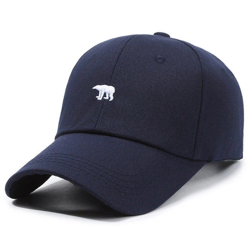 Baseball Cap New Spring Summer Solid Sunhat Embroidered Polar Bear Men Women