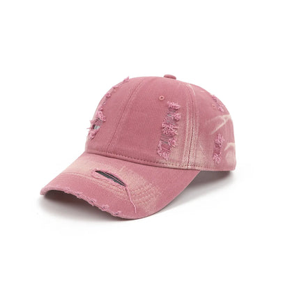 Baseball Cap For Women Men Unisex Dad Hat Broken Hole Washed Cap