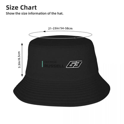 George Russel F1 Bucket Hat Rugby party hats Fishing Caps Anime Hat For Women Men's