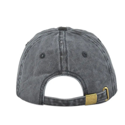 Washed Cotton Yours Letter Embroidered Cap