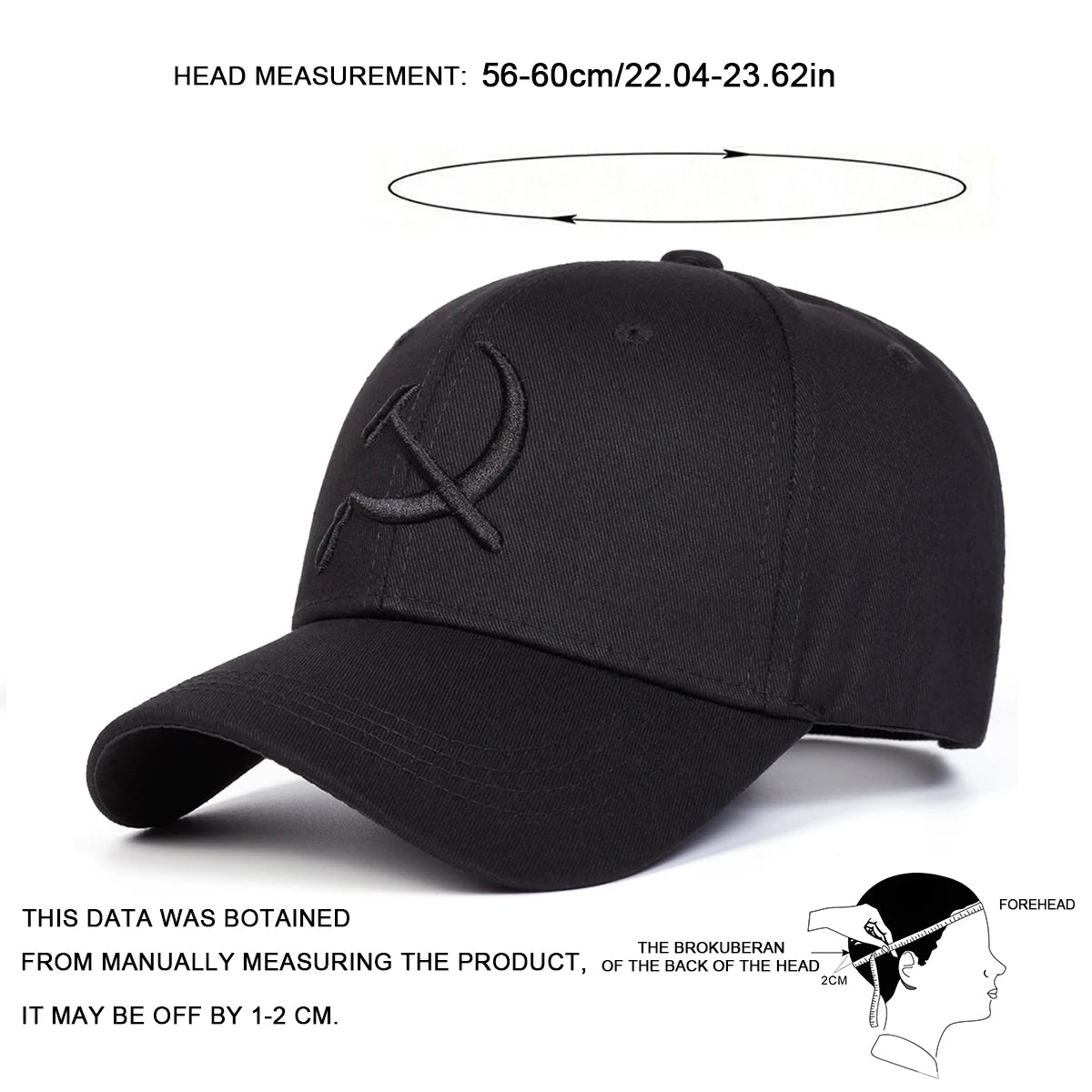 Unisex Hammer And Sickle Embroidery Baseball Caps