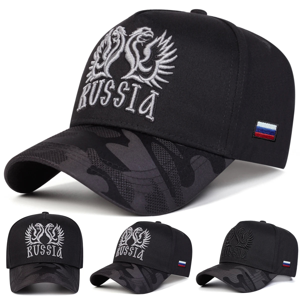 Unisex Russia Embroidery Baseball Caps Spring Autumn