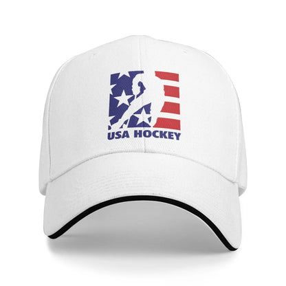 USA Hockey Sandwich Hats Unisex, Popular, Baseball Cap Hats Adjustable