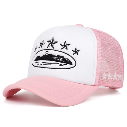 Five Star Embroidered Men's Trendy Baseball Hat Hip Hop Hat Women's