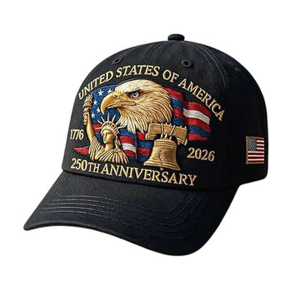 Breathable Patriotic Baseball Cap US 250th Anniversary Cap Retro Washed Versatile Patriotic Cap