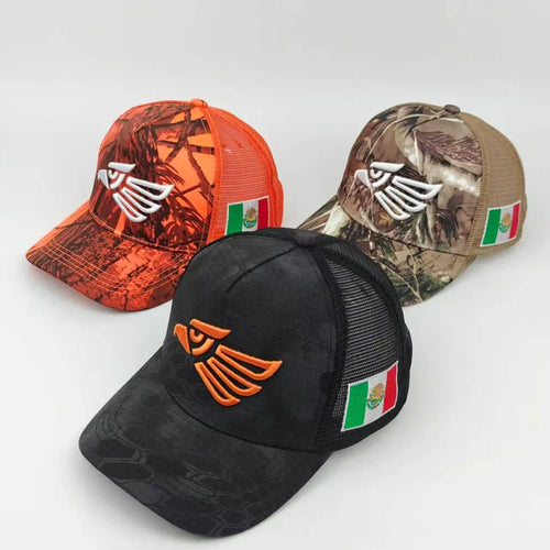 Unisex Mexican Eagle Label Baseball Net Caps Hats Spring and Summer