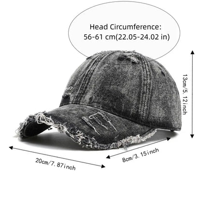 Vintage Washed Denim Baseball Cap