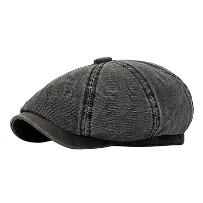 Decorative Christmas Caps Adults British Color Blocked Newsboy Cap