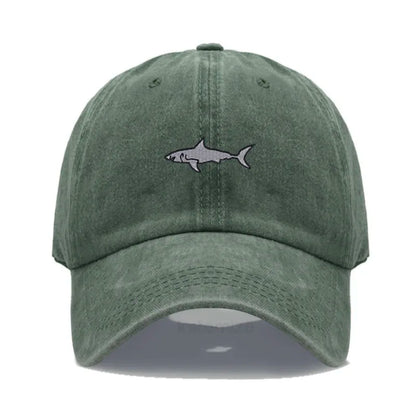 Shark Embroidery Baseball Cap For Men Women