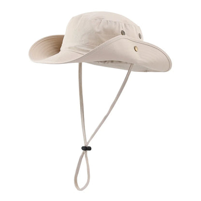 Men's Women Boonie Sun Hat Wide Brim Adjustable Breathable Cotton Safari Hat