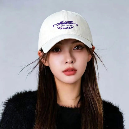 Hat Female Retro and Fashion All-Matching Baseball Cap Male